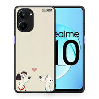 Thumbnail for Θήκη Realme 10 Dalmatians Love από τη Smartfits με σχέδιο στο πίσω μέρος και μαύρο περίβλημα | Realme 10 Dalmatians Love Case with Colorful Back and Black Bezels