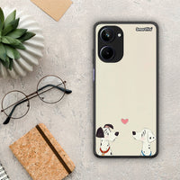 Thumbnail for Θήκη Realme 10 Dalmatians Love από τη Smartfits με σχέδιο στο πίσω μέρος και μαύρο περίβλημα | Realme 10 Dalmatians Love Case with Colorful Back and Black Bezels