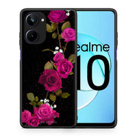 Thumbnail for Θήκη Realme 10 Flower Red Roses από τη Smartfits με σχέδιο στο πίσω μέρος και μαύρο περίβλημα | Realme 10 Flower Red Roses Case with Colorful Back and Black Bezels