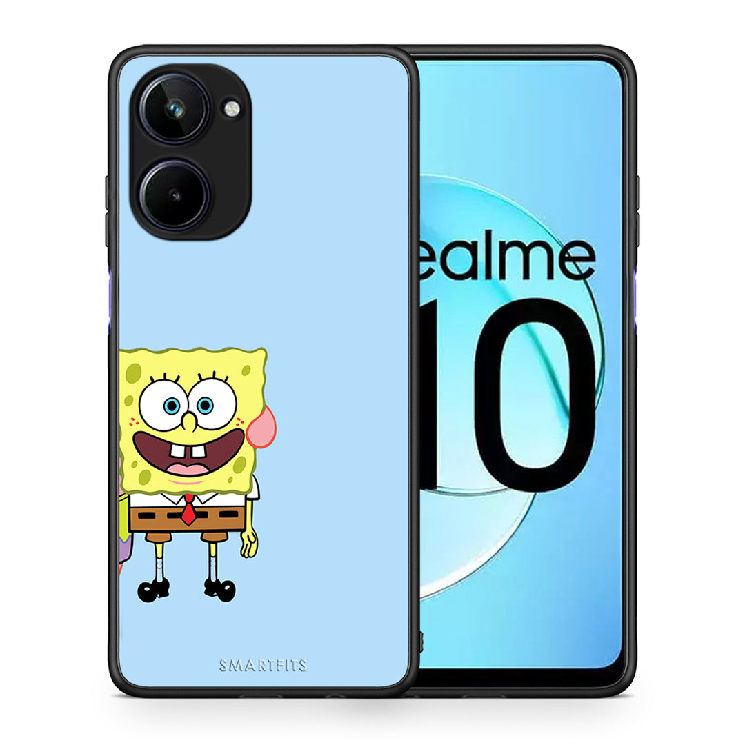 Θήκη Realme 10 Friends Bob από τη Smartfits με σχέδιο στο πίσω μέρος και μαύρο περίβλημα | Realme 10 Friends Bob Case with Colorful Back and Black Bezels