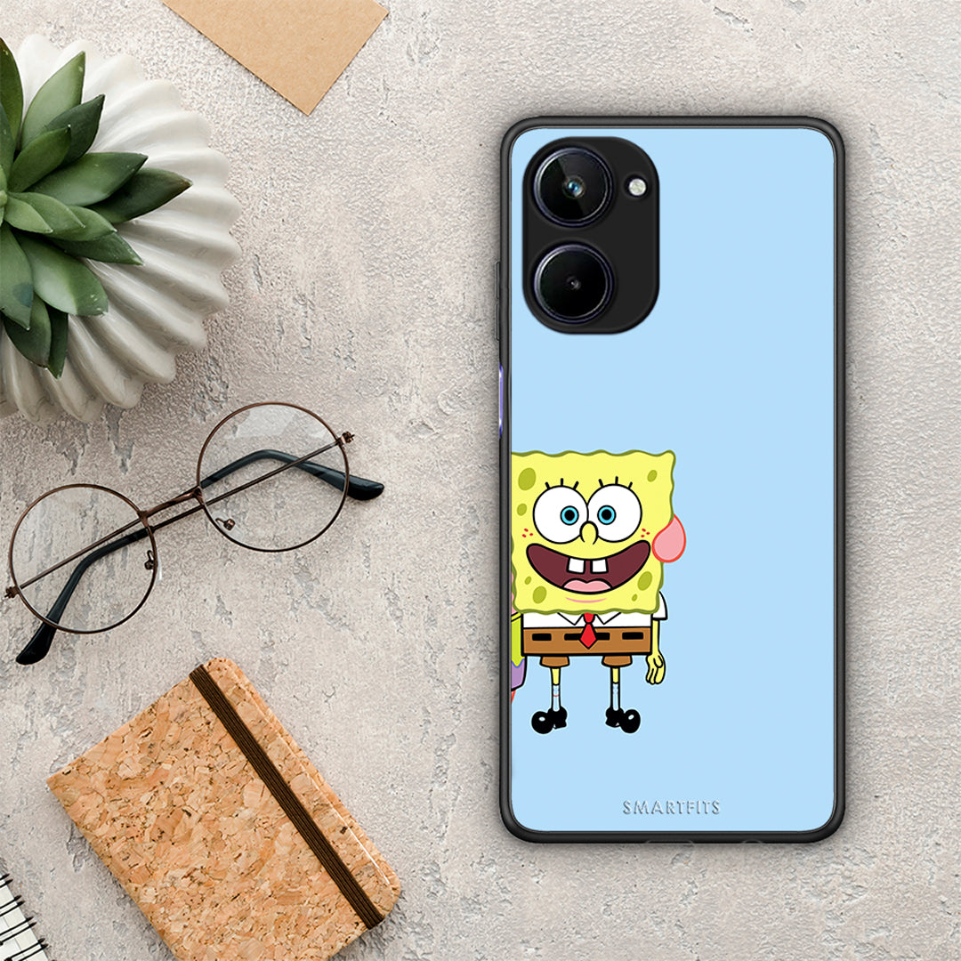 Θήκη Realme 10 Friends Bob από τη Smartfits με σχέδιο στο πίσω μέρος και μαύρο περίβλημα | Realme 10 Friends Bob Case with Colorful Back and Black Bezels