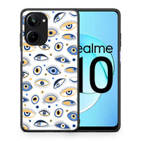 Thumbnail for Θήκη Realme 10 Ftou Ftou από τη Smartfits με σχέδιο στο πίσω μέρος και μαύρο περίβλημα | Realme 10 Ftou Ftou Case with Colorful Back and Black Bezels