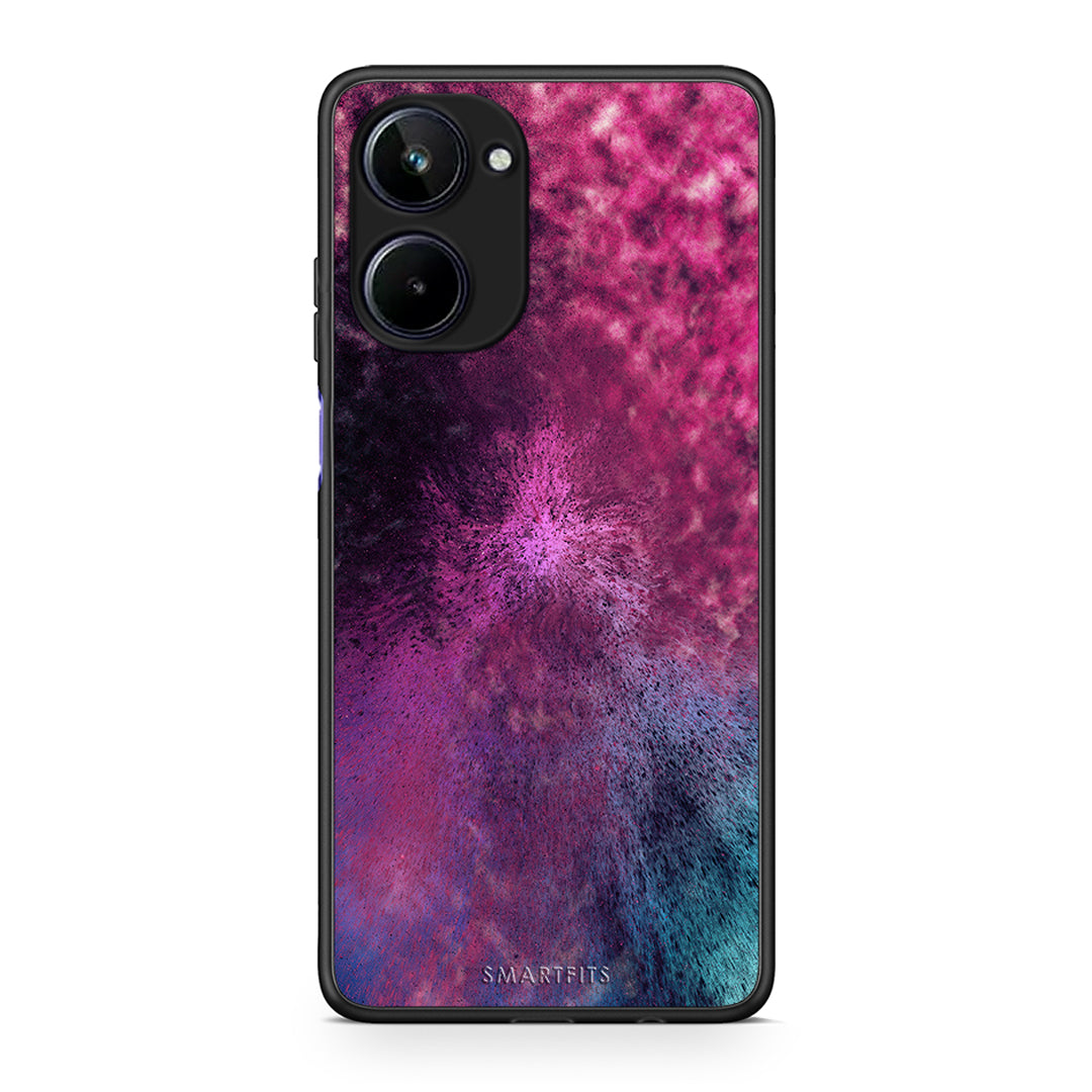 Θήκη Realme 10 Galactic Aurora από τη Smartfits με σχέδιο στο πίσω μέρος και μαύρο περίβλημα | Realme 10 Galactic Aurora Case with Colorful Back and Black Bezels