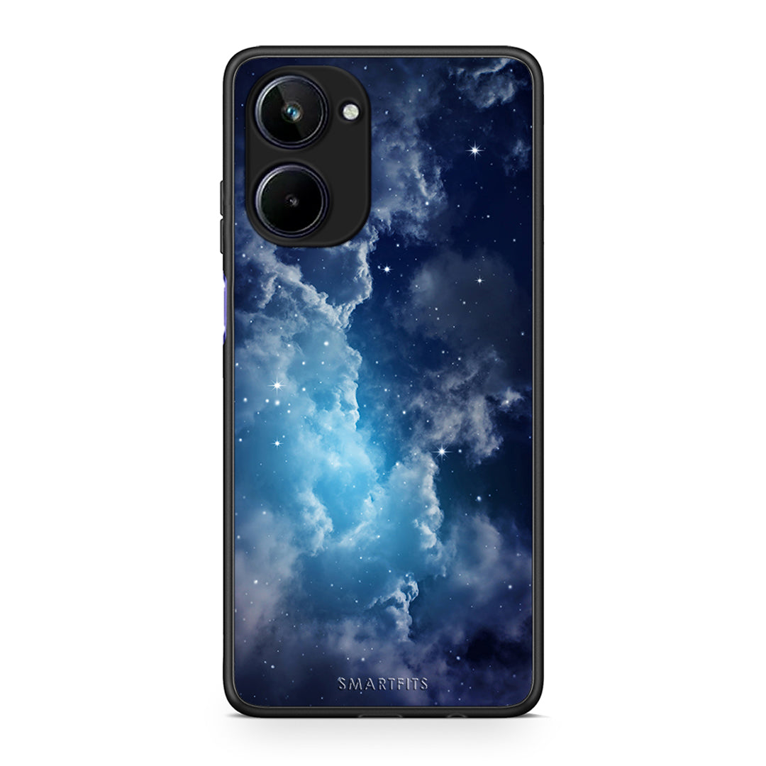 Θήκη Realme 10 Galactic Blue Sky από τη Smartfits με σχέδιο στο πίσω μέρος και μαύρο περίβλημα | Realme 10 Galactic Blue Sky Case with Colorful Back and Black Bezels