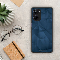 Thumbnail for Θήκη Realme 10 Geometric Blue Abstract από τη Smartfits με σχέδιο στο πίσω μέρος και μαύρο περίβλημα | Realme 10 Geometric Blue Abstract Case with Colorful Back and Black Bezels