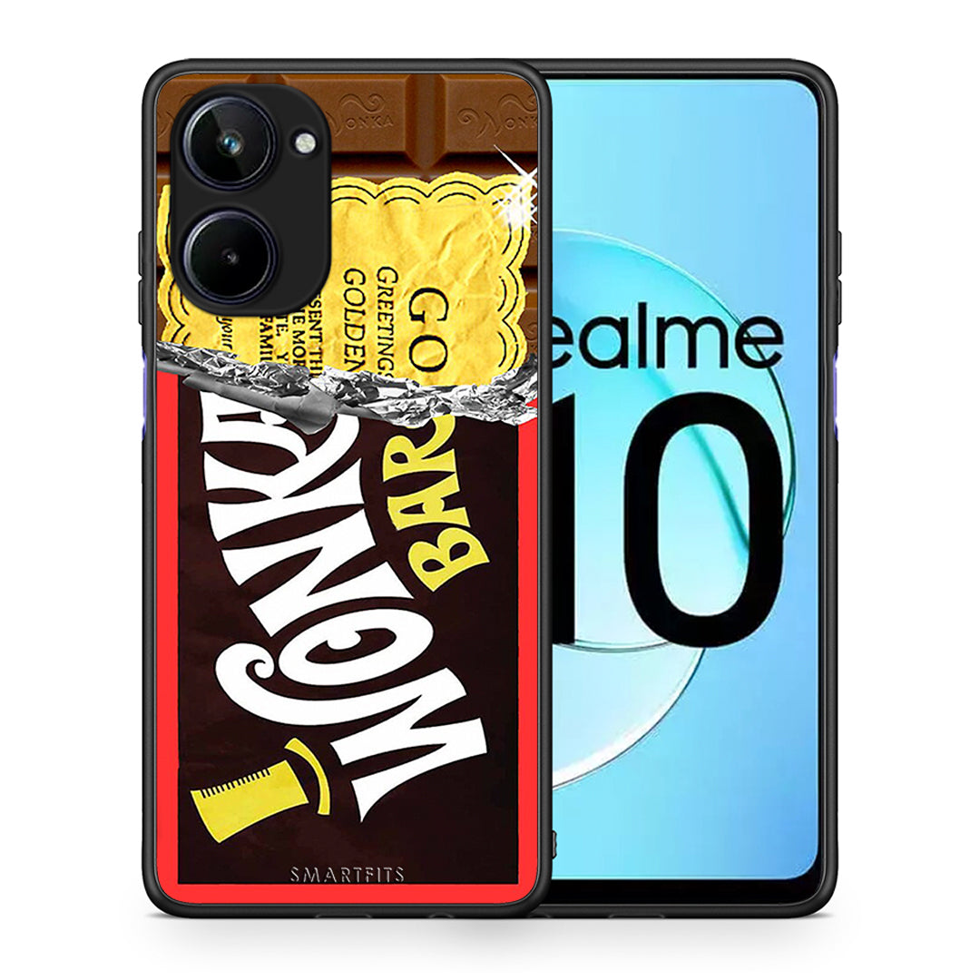 Θήκη Realme 10 Golden Ticket από τη Smartfits με σχέδιο στο πίσω μέρος και μαύρο περίβλημα | Realme 10 Golden Ticket Case with Colorful Back and Black Bezels