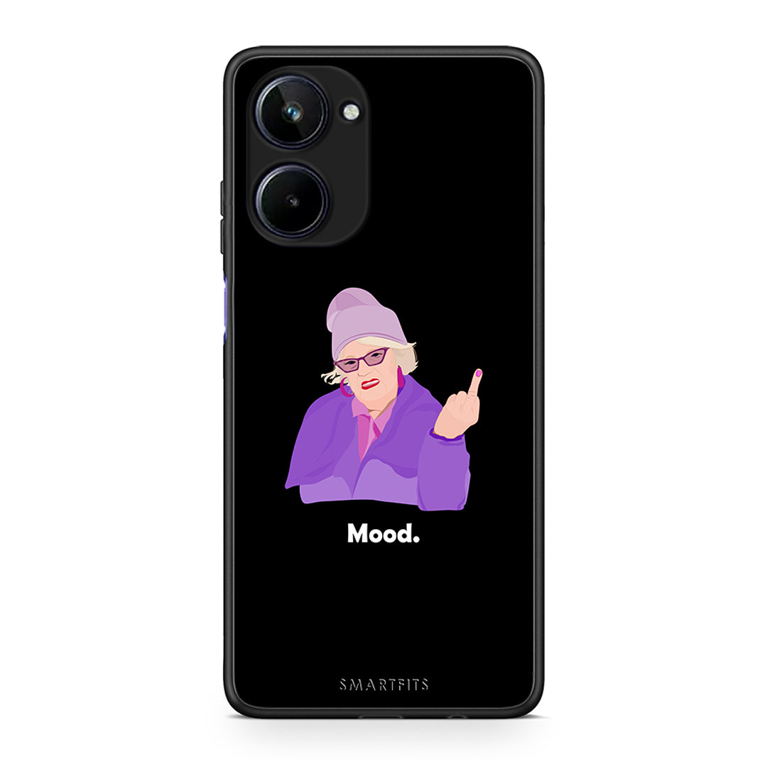 Θήκη Realme 10 Grandma Mood Black από τη Smartfits με σχέδιο στο πίσω μέρος και μαύρο περίβλημα | Realme 10 Grandma Mood Black Case with Colorful Back and Black Bezels