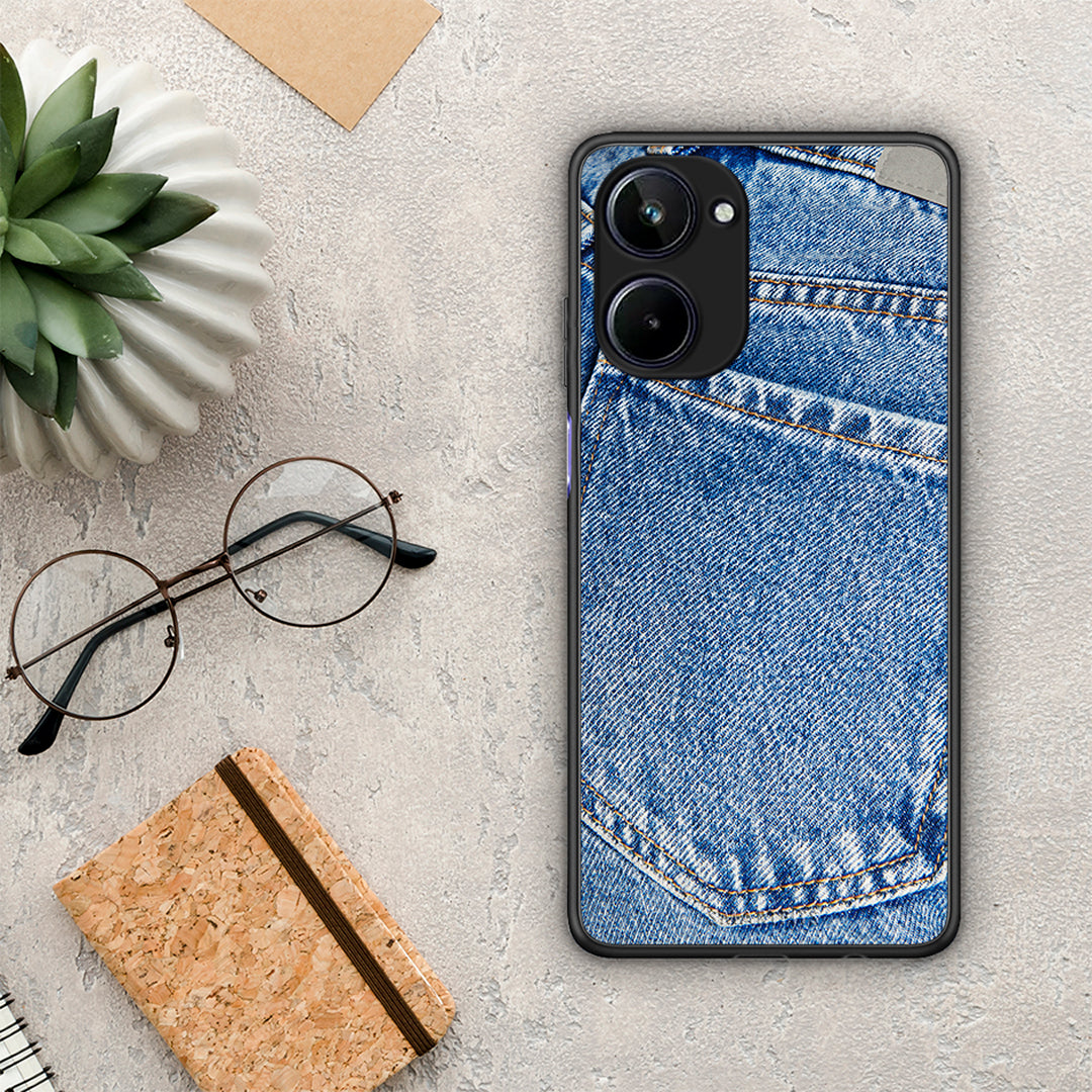 Θήκη Realme 10 Jeans Pocket από τη Smartfits με σχέδιο στο πίσω μέρος και μαύρο περίβλημα | Realme 10 Jeans Pocket Case with Colorful Back and Black Bezels