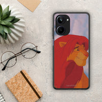 Thumbnail for Θήκη Realme 10 Lion Love 1 από τη Smartfits με σχέδιο στο πίσω μέρος και μαύρο περίβλημα | Realme 10 Lion Love 1 Case with Colorful Back and Black Bezels