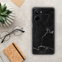 Thumbnail for Θήκη Realme 10 Marble Black από τη Smartfits με σχέδιο στο πίσω μέρος και μαύρο περίβλημα | Realme 10 Marble Black Case with Colorful Back and Black Bezels