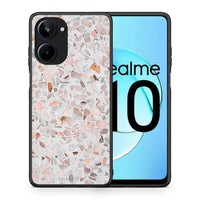 Thumbnail for Θήκη Realme 10 Marble Terrazzo από τη Smartfits με σχέδιο στο πίσω μέρος και μαύρο περίβλημα | Realme 10 Marble Terrazzo Case with Colorful Back and Black Bezels