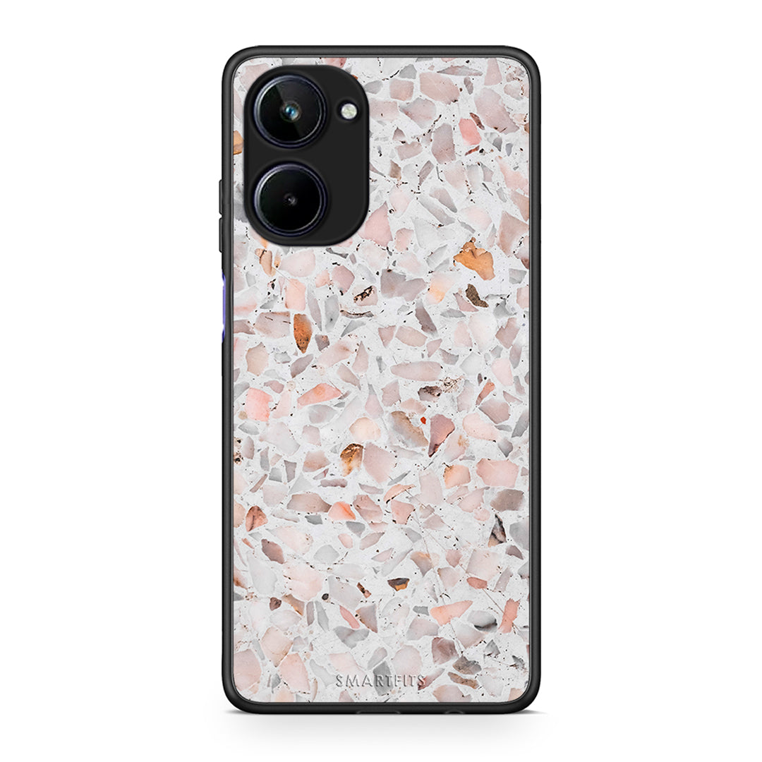 Θήκη Realme 10 Marble Terrazzo από τη Smartfits με σχέδιο στο πίσω μέρος και μαύρο περίβλημα | Realme 10 Marble Terrazzo Case with Colorful Back and Black Bezels