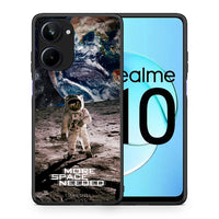 Thumbnail for Θήκη Realme 10 More Space από τη Smartfits με σχέδιο στο πίσω μέρος και μαύρο περίβλημα | Realme 10 More Space Case with Colorful Back and Black Bezels