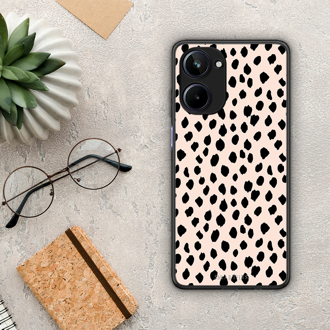 Θήκη Realme 10 New Polka Dots από τη Smartfits με σχέδιο στο πίσω μέρος και μαύρο περίβλημα | Realme 10 New Polka Dots Case with Colorful Back and Black Bezels