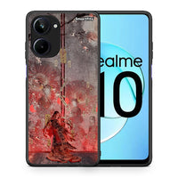 Thumbnail for Θήκη Realme 10 Nezuko Kamado από τη Smartfits με σχέδιο στο πίσω μέρος και μαύρο περίβλημα | Realme 10 Nezuko Kamado Case with Colorful Back and Black Bezels