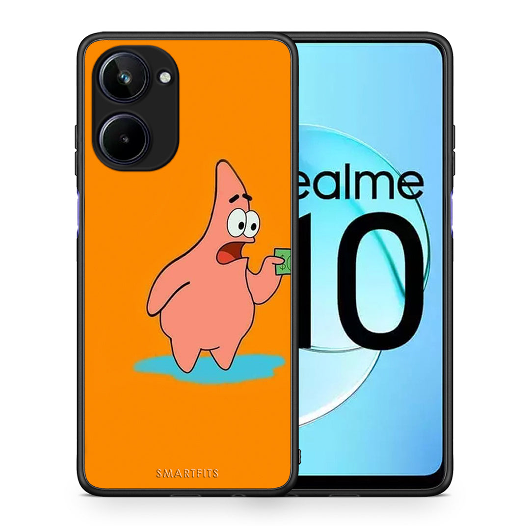 Θήκη Realme 10 No Money 1 από τη Smartfits με σχέδιο στο πίσω μέρος και μαύρο περίβλημα | Realme 10 No Money 1 Case with Colorful Back and Black Bezels