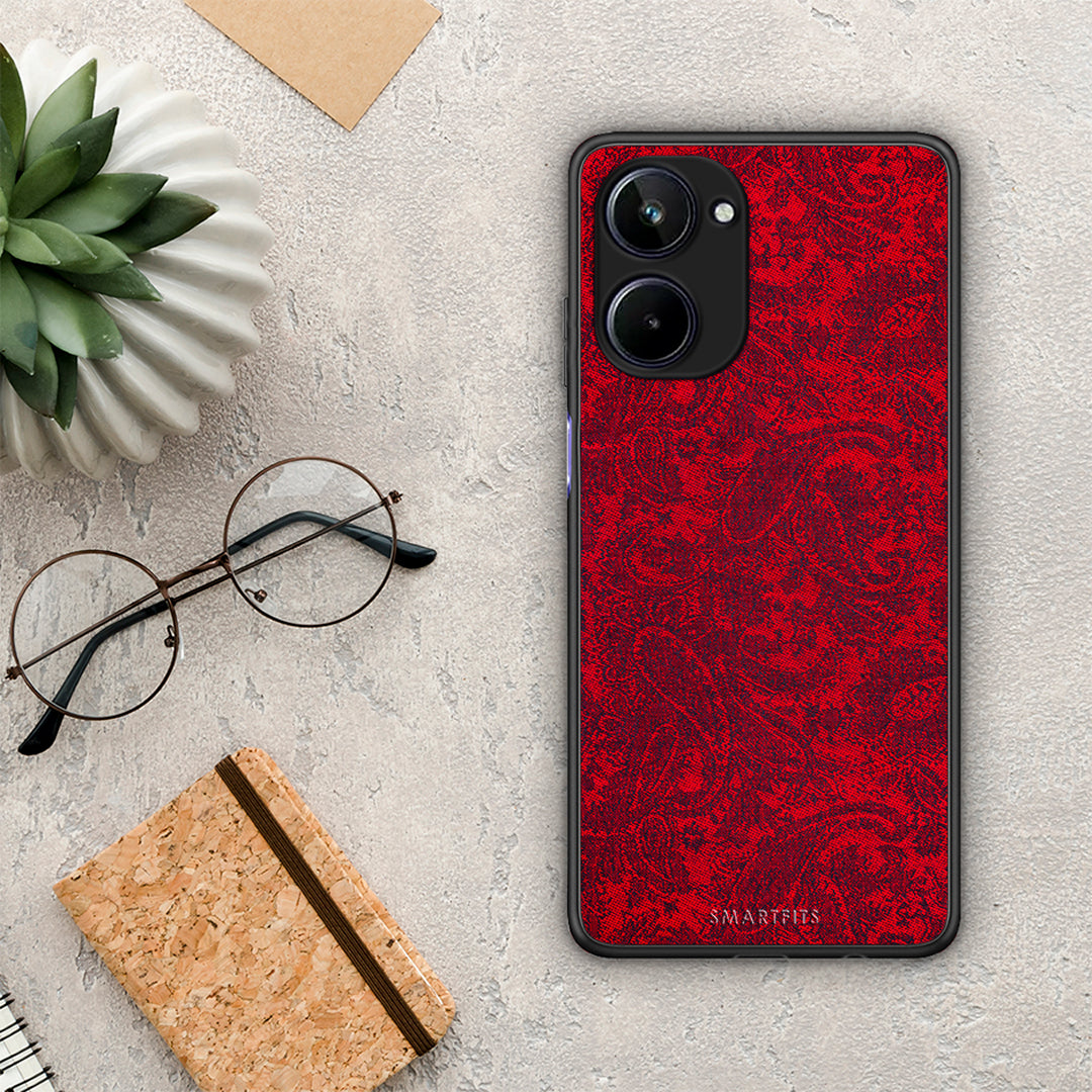 Θήκη Realme 10 Paisley Cashmere από τη Smartfits με σχέδιο στο πίσω μέρος και μαύρο περίβλημα | Realme 10 Paisley Cashmere Case with Colorful Back and Black Bezels