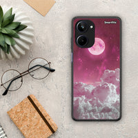 Thumbnail for Θήκη Realme 10 Pink Moon από τη Smartfits με σχέδιο στο πίσω μέρος και μαύρο περίβλημα | Realme 10 Pink Moon Case with Colorful Back and Black Bezels