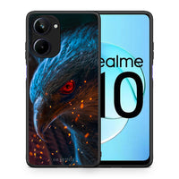 Thumbnail for Θήκη Realme 10 PopArt Eagle από τη Smartfits με σχέδιο στο πίσω μέρος και μαύρο περίβλημα | Realme 10 PopArt Eagle Case with Colorful Back and Black Bezels