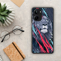 Thumbnail for Θήκη Realme 10 PopArt Lion Designer από τη Smartfits με σχέδιο στο πίσω μέρος και μαύρο περίβλημα | Realme 10 PopArt Lion Designer Case with Colorful Back and Black Bezels