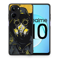 Thumbnail for Θήκη Realme 10 PopArt Mask από τη Smartfits με σχέδιο στο πίσω μέρος και μαύρο περίβλημα | Realme 10 PopArt Mask Case with Colorful Back and Black Bezels