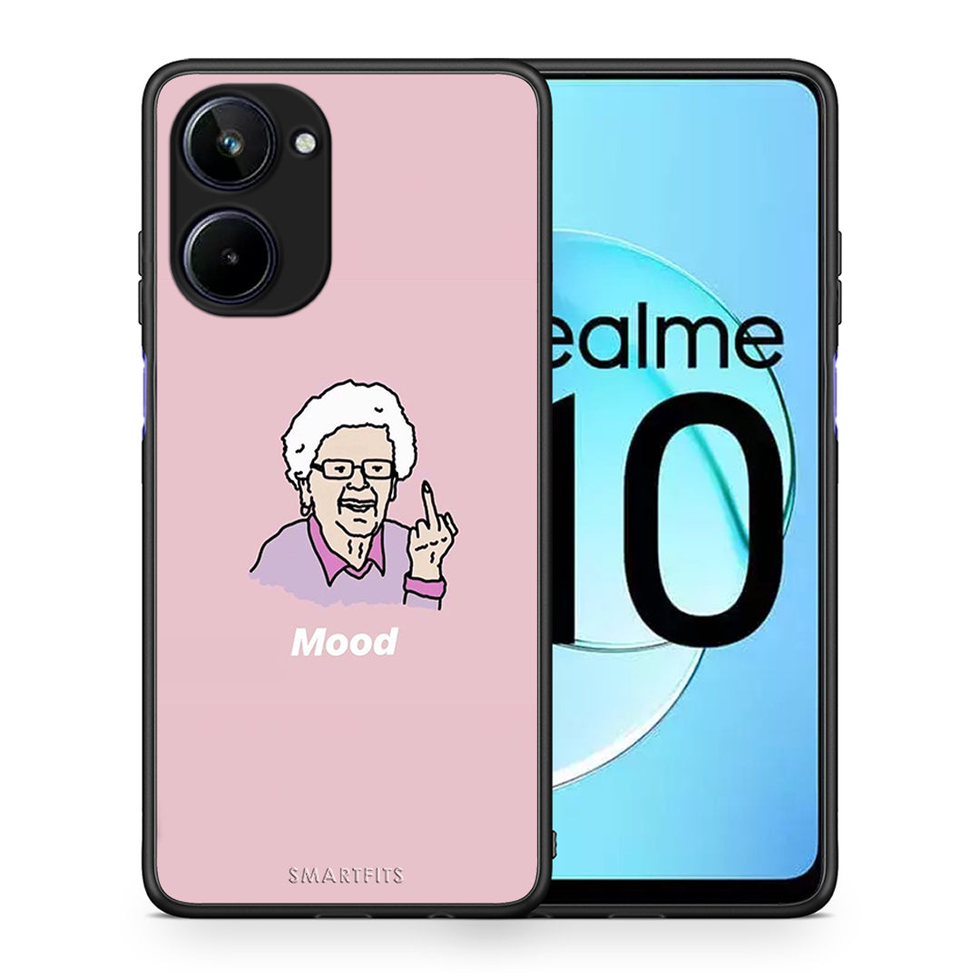 Θήκη Realme 10 PopArt Mood από τη Smartfits με σχέδιο στο πίσω μέρος και μαύρο περίβλημα | Realme 10 PopArt Mood Case with Colorful Back and Black Bezels