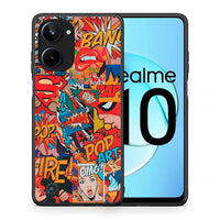 Thumbnail for Θήκη Realme 10 PopArt OMG από τη Smartfits με σχέδιο στο πίσω μέρος και μαύρο περίβλημα | Realme 10 PopArt OMG Case with Colorful Back and Black Bezels