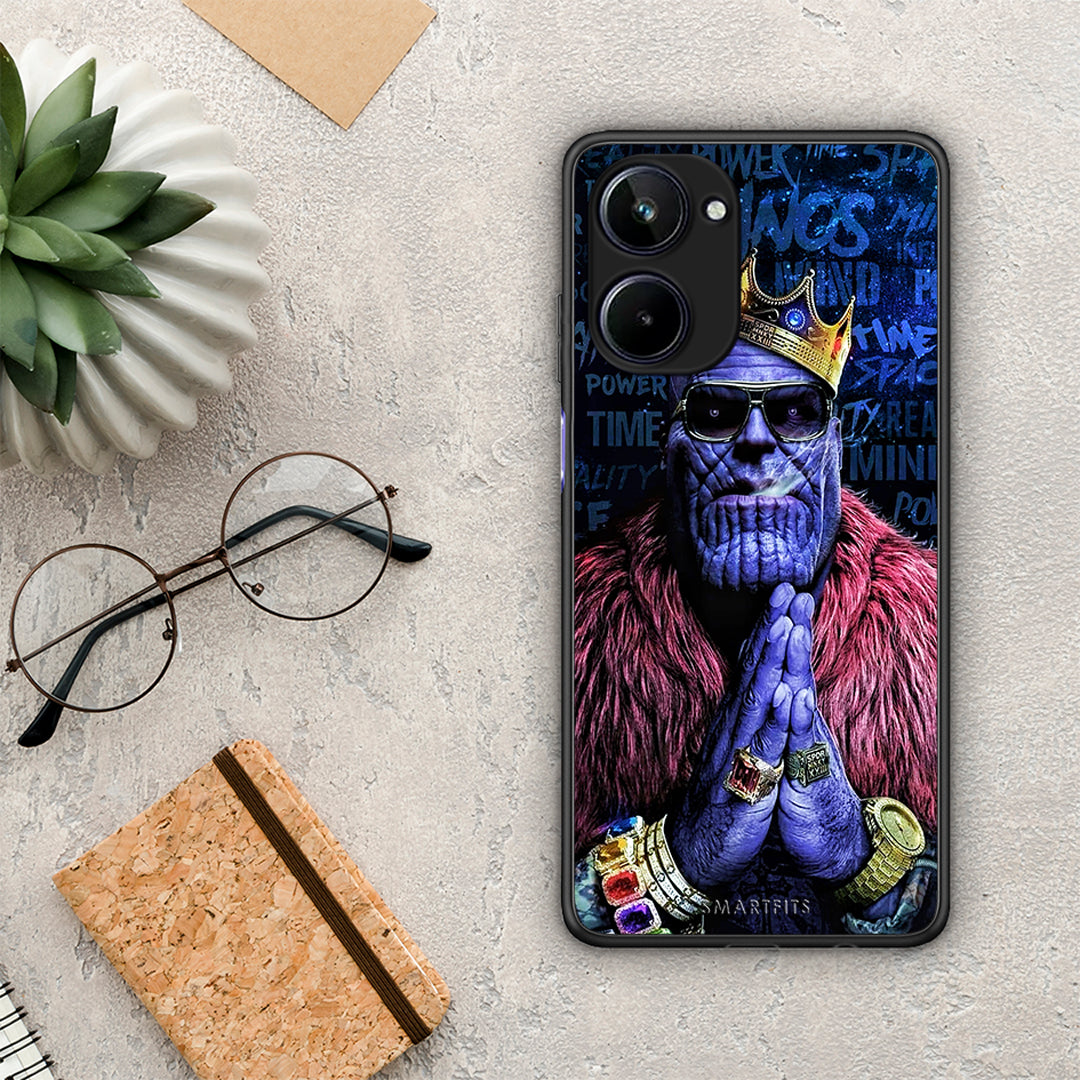 Θήκη Realme 10 PopArt Thanos από τη Smartfits με σχέδιο στο πίσω μέρος και μαύρο περίβλημα | Realme 10 PopArt Thanos Case with Colorful Back and Black Bezels