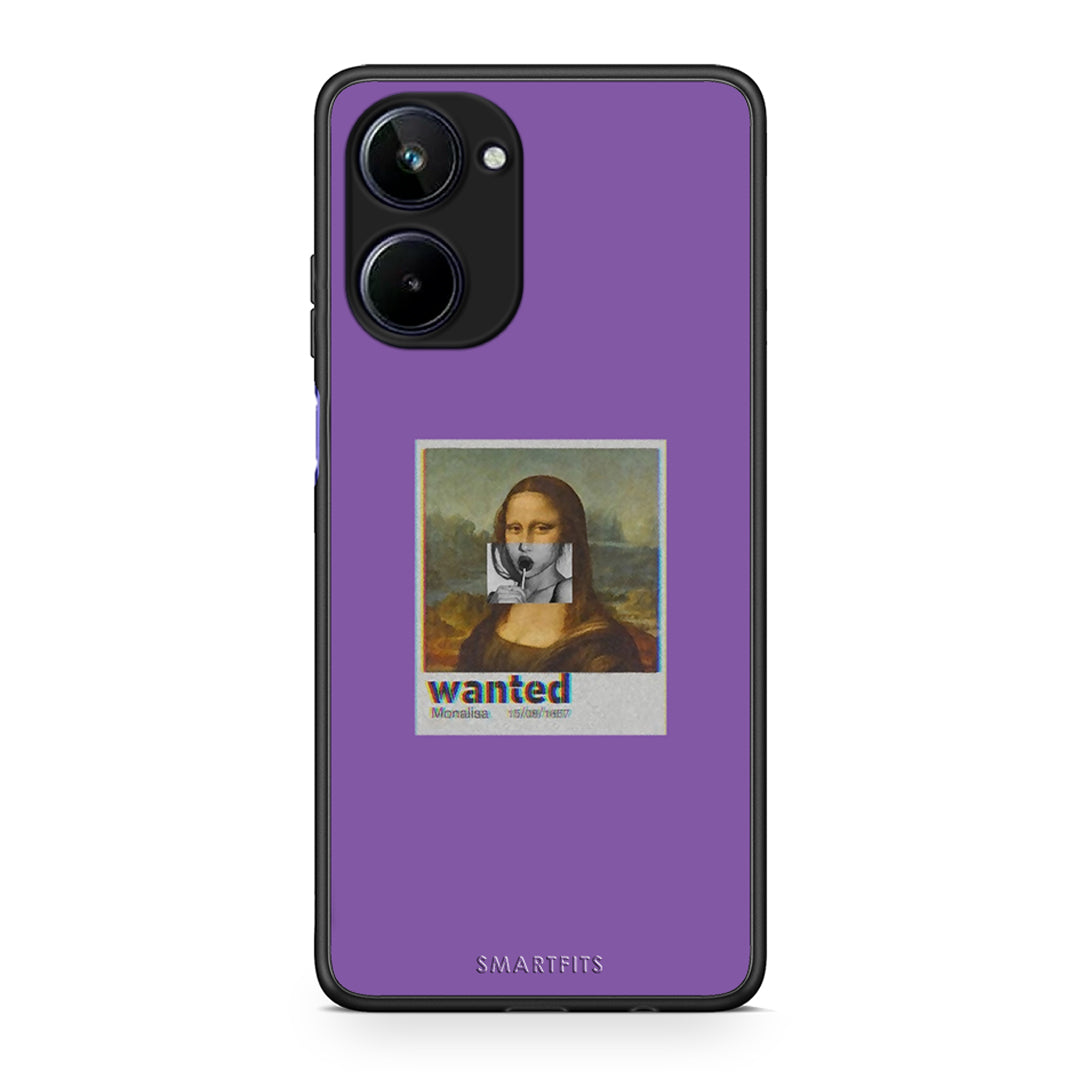 Θήκη Realme 10 Popart Monalisa από τη Smartfits με σχέδιο στο πίσω μέρος και μαύρο περίβλημα | Realme 10 Popart Monalisa Case with Colorful Back and Black Bezels