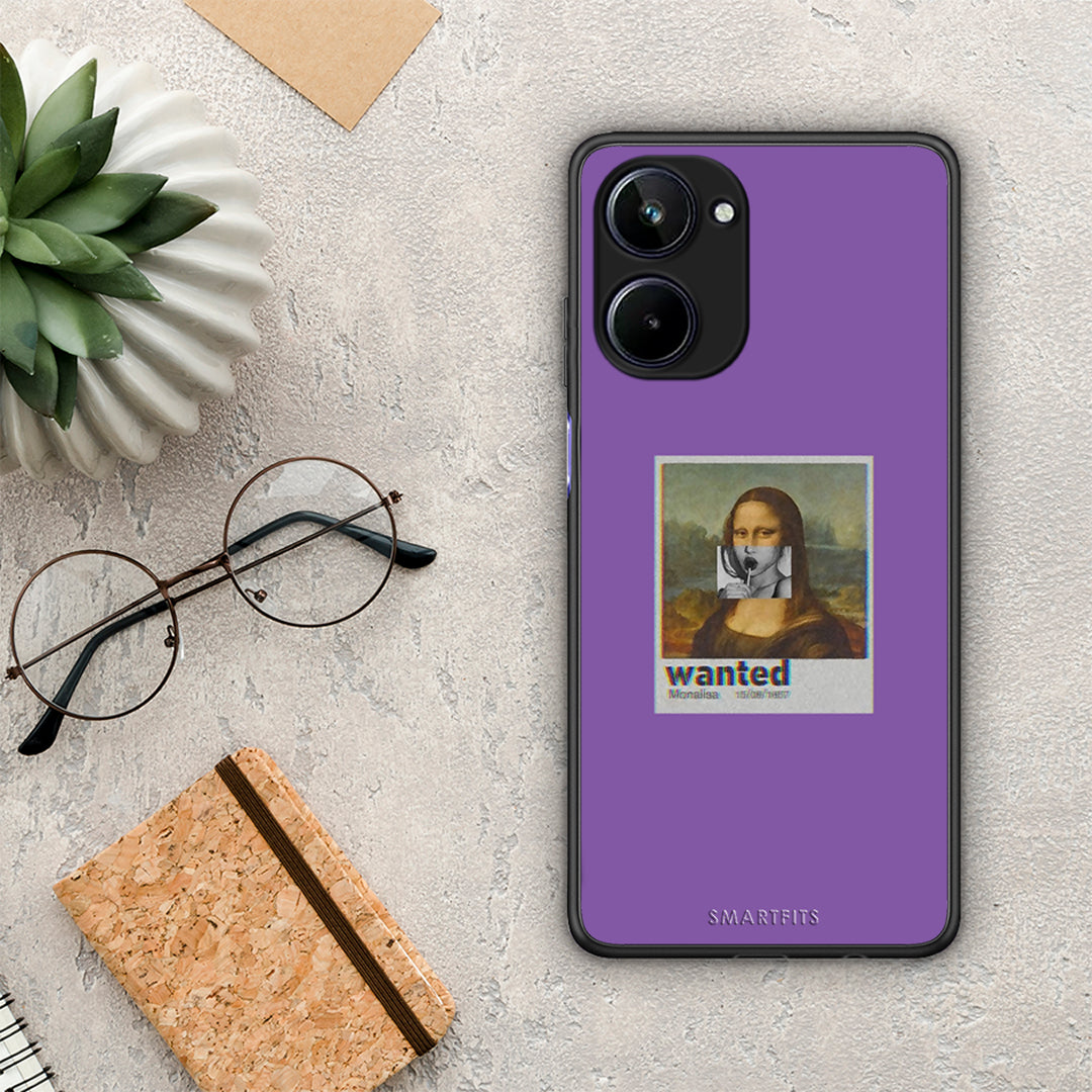 Θήκη Realme 10 Popart Monalisa από τη Smartfits με σχέδιο στο πίσω μέρος και μαύρο περίβλημα | Realme 10 Popart Monalisa Case with Colorful Back and Black Bezels