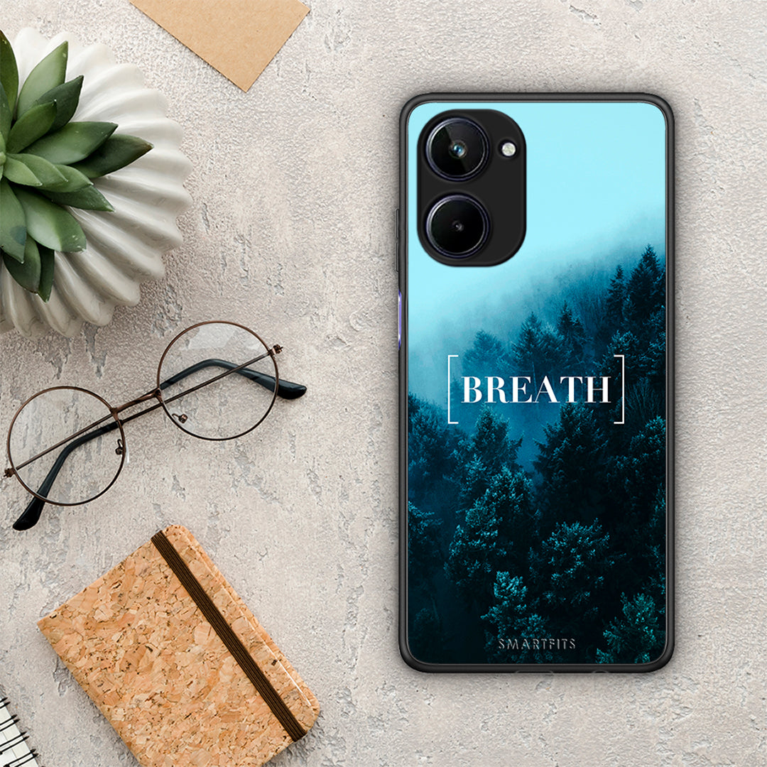 Θήκη Realme 10 Quote Breath από τη Smartfits με σχέδιο στο πίσω μέρος και μαύρο περίβλημα | Realme 10 Quote Breath Case with Colorful Back and Black Bezels