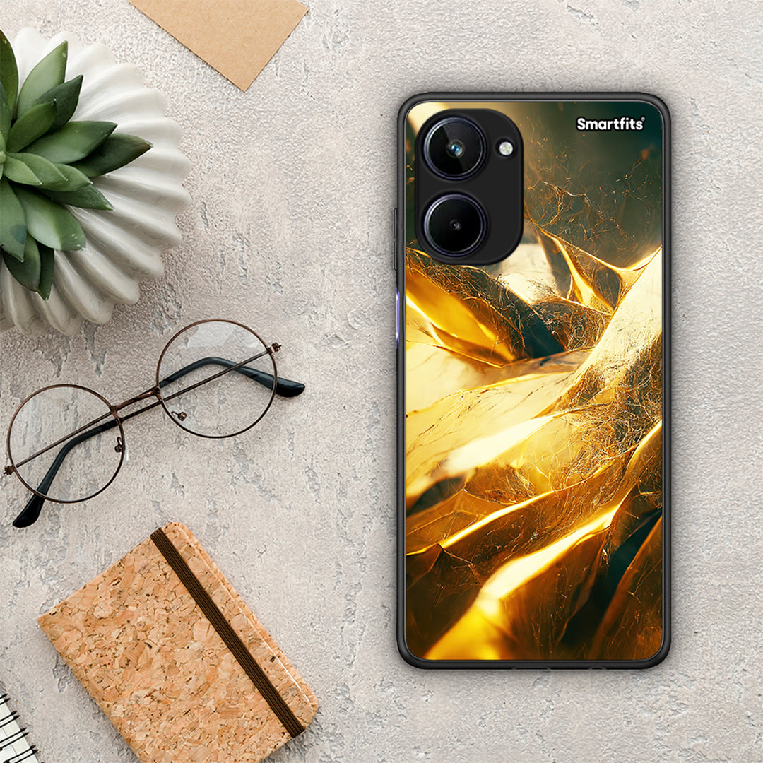 Θήκη Realme 10 Real Gold από τη Smartfits με σχέδιο στο πίσω μέρος και μαύρο περίβλημα | Realme 10 Real Gold Case with Colorful Back and Black Bezels