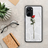 Thumbnail for Θήκη Realme 10 Red Rose από τη Smartfits με σχέδιο στο πίσω μέρος και μαύρο περίβλημα | Realme 10 Red Rose Case with Colorful Back and Black Bezels