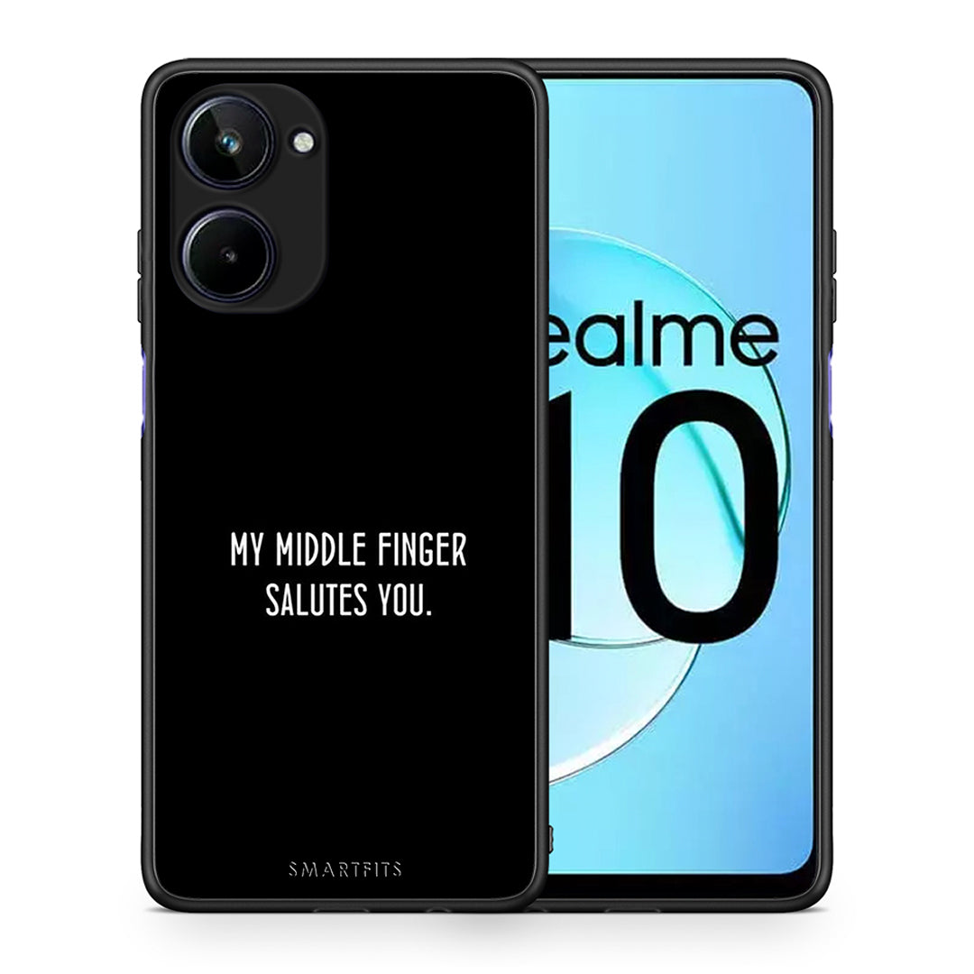 Θήκη Realme 10 Salute από τη Smartfits με σχέδιο στο πίσω μέρος και μαύρο περίβλημα | Realme 10 Salute Case with Colorful Back and Black Bezels