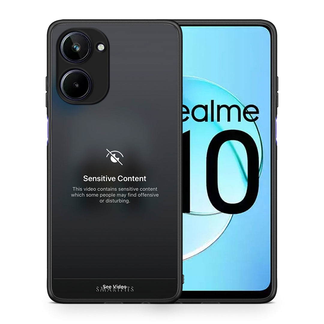 Θήκη Realme 10 Sensitive Content από τη Smartfits με σχέδιο στο πίσω μέρος και μαύρο περίβλημα | Realme 10 Sensitive Content Case with Colorful Back and Black Bezels