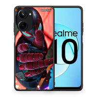 Thumbnail for Θήκη Realme 10 Spider Hand από τη Smartfits με σχέδιο στο πίσω μέρος και μαύρο περίβλημα | Realme 10 Spider Hand Case with Colorful Back and Black Bezels