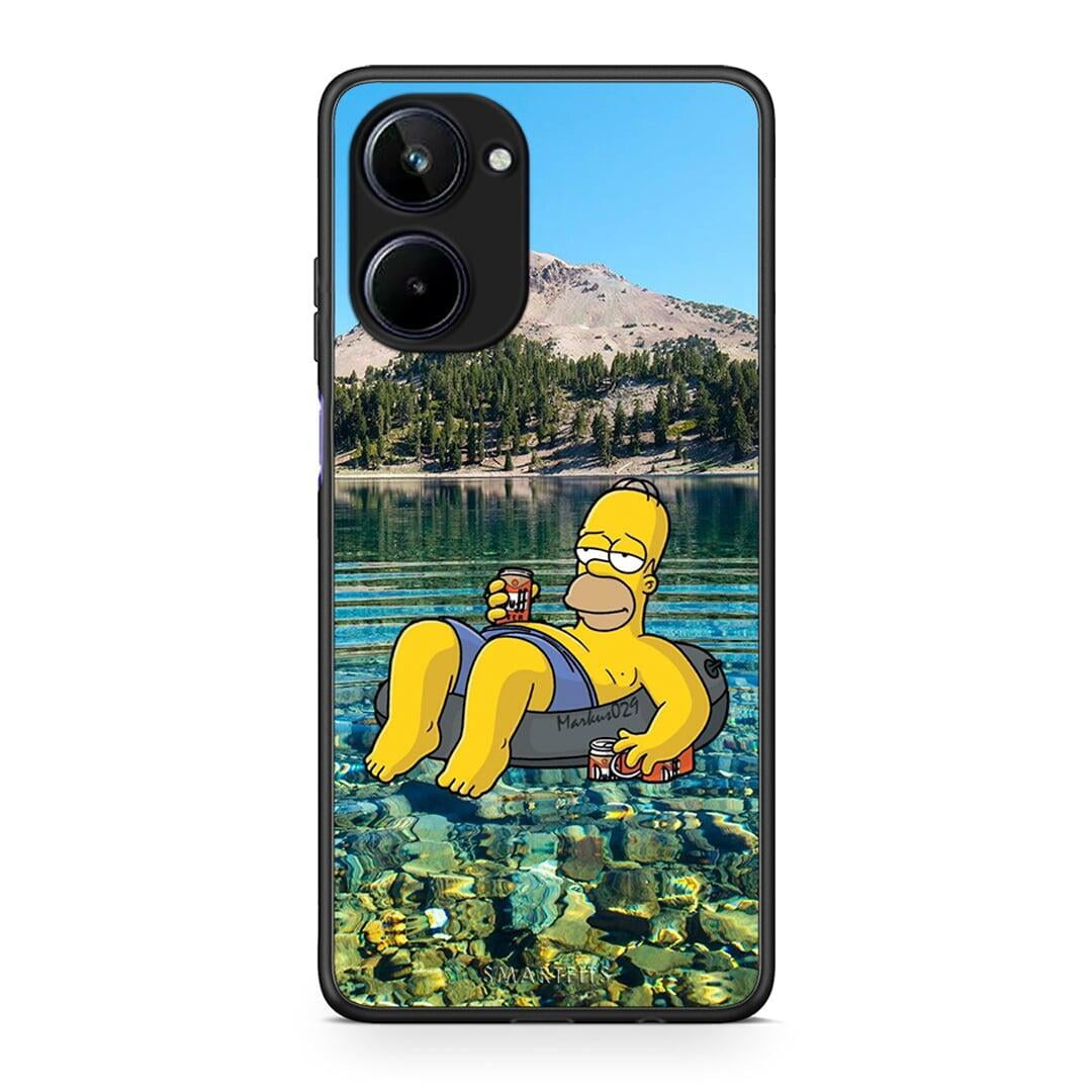 Θήκη Realme 10 Summer Happiness από τη Smartfits με σχέδιο στο πίσω μέρος και μαύρο περίβλημα | Realme 10 Summer Happiness Case with Colorful Back and Black Bezels