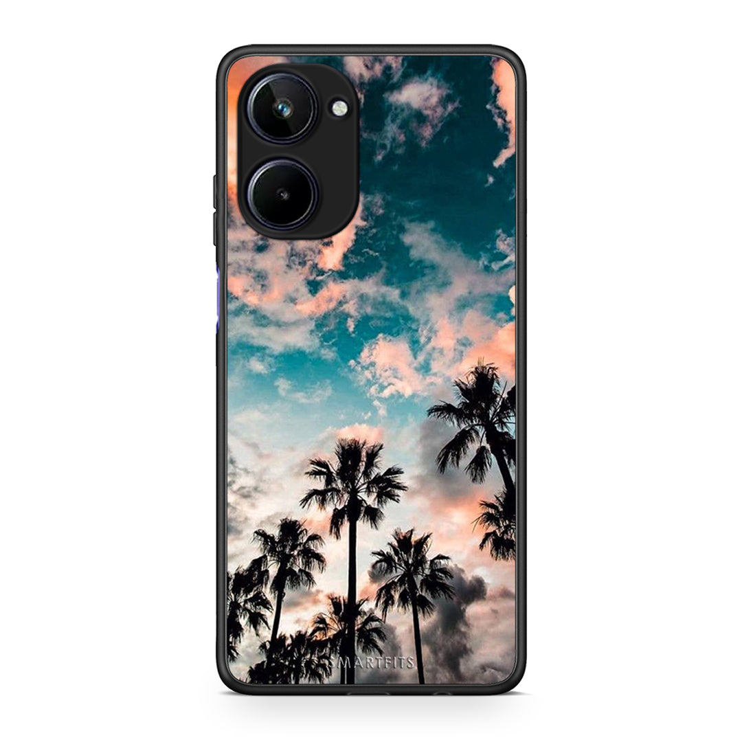 Θήκη Realme 10 Summer Sky από τη Smartfits με σχέδιο στο πίσω μέρος και μαύρο περίβλημα | Realme 10 Summer Sky Case with Colorful Back and Black Bezels