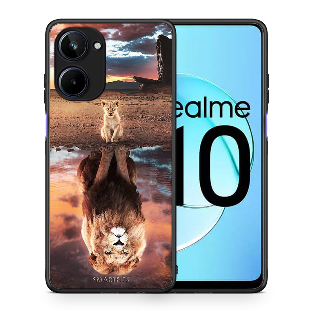 Θήκη Realme 10 Sunset Dreams από τη Smartfits με σχέδιο στο πίσω μέρος και μαύρο περίβλημα | Realme 10 Sunset Dreams Case with Colorful Back and Black Bezels