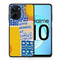 Thumbnail for Θήκη Realme 10 Sunset Memories από τη Smartfits με σχέδιο στο πίσω μέρος και μαύρο περίβλημα | Realme 10 Sunset Memories Case with Colorful Back and Black Bezels