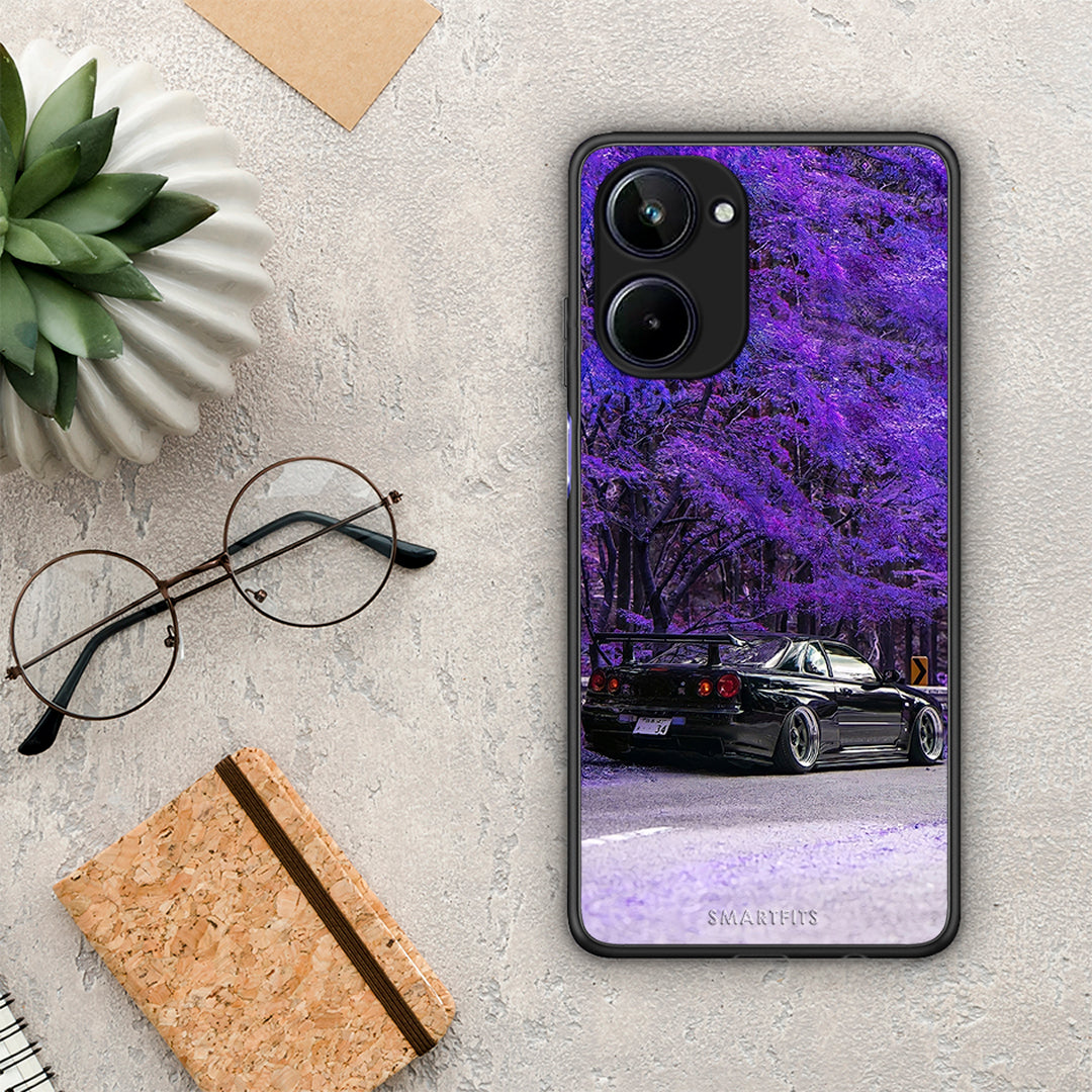 Θήκη Realme 10 Super Car από τη Smartfits με σχέδιο στο πίσω μέρος και μαύρο περίβλημα | Realme 10 Super Car Case with Colorful Back and Black Bezels