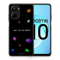 Thumbnail for Θήκη Realme 10 Text AFK από τη Smartfits με σχέδιο στο πίσω μέρος και μαύρο περίβλημα | Realme 10 Text AFK Case with Colorful Back and Black Bezels