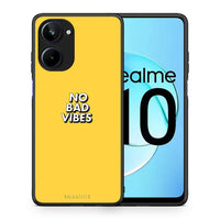 Thumbnail for Θήκη Realme 10 Text Vibes από τη Smartfits με σχέδιο στο πίσω μέρος και μαύρο περίβλημα | Realme 10 Text Vibes Case with Colorful Back and Black Bezels