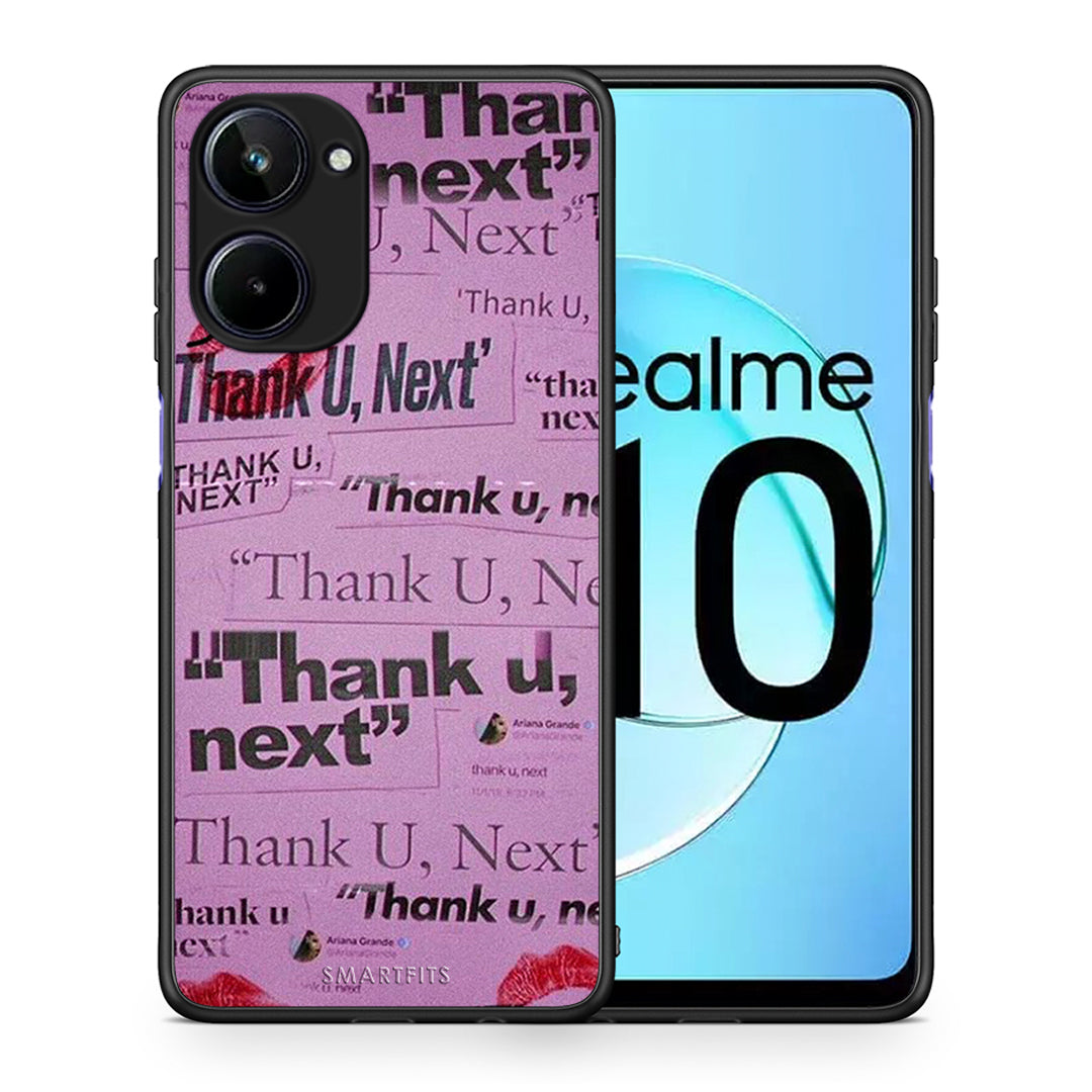 Θήκη Realme 10 Thank You Next από τη Smartfits με σχέδιο στο πίσω μέρος και μαύρο περίβλημα | Realme 10 Thank You Next Case with Colorful Back and Black Bezels