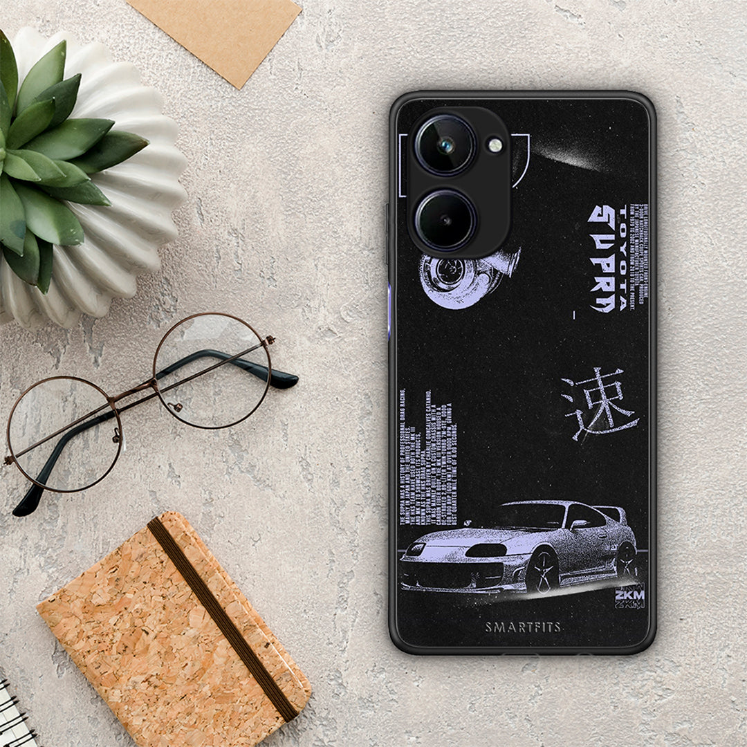 Θήκη Realme 10 Tokyo Drift από τη Smartfits με σχέδιο στο πίσω μέρος και μαύρο περίβλημα | Realme 10 Tokyo Drift Case with Colorful Back and Black Bezels