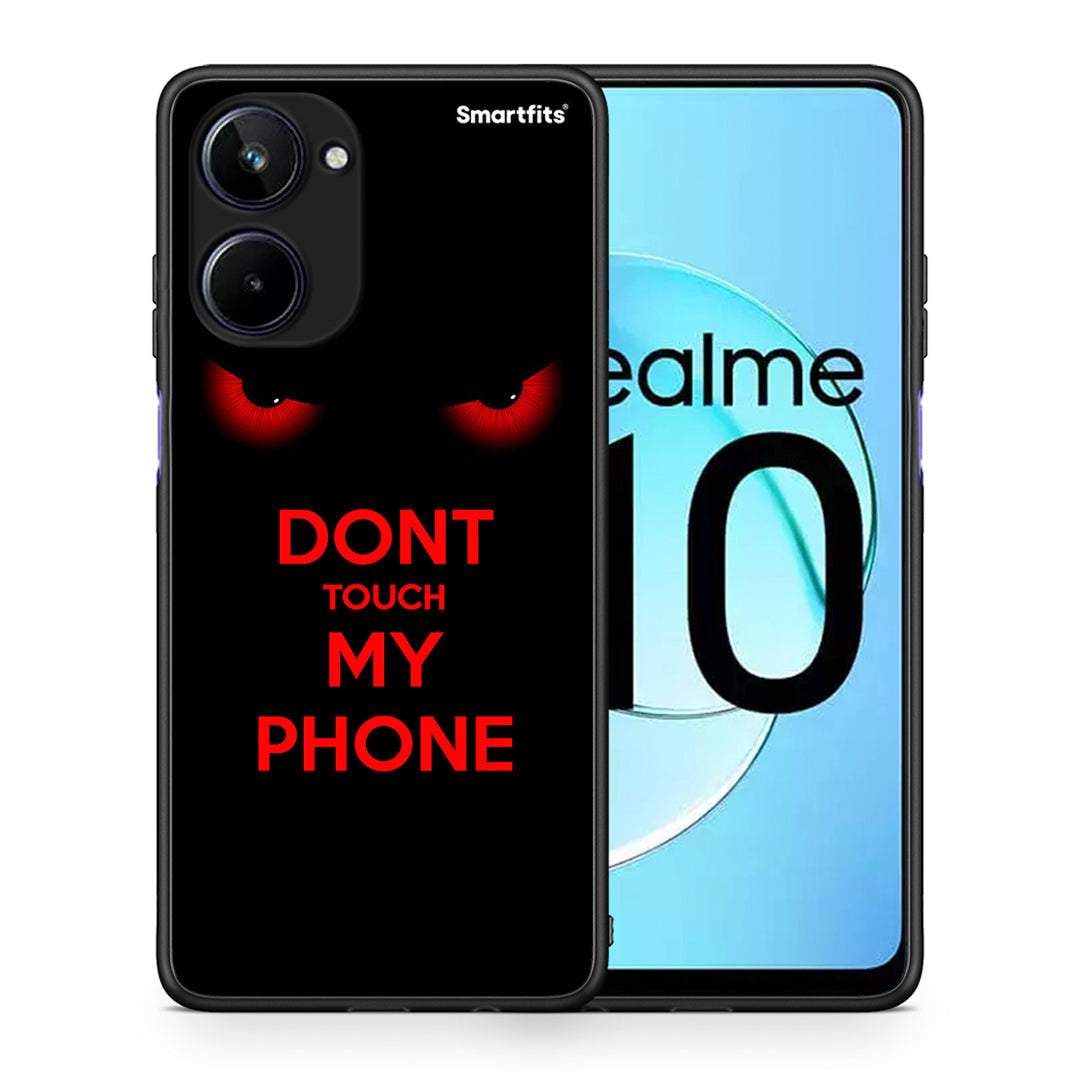 Θήκη Realme 10 Touch My Phone από τη Smartfits με σχέδιο στο πίσω μέρος και μαύρο περίβλημα | Realme 10 Touch My Phone Case with Colorful Back and Black Bezels