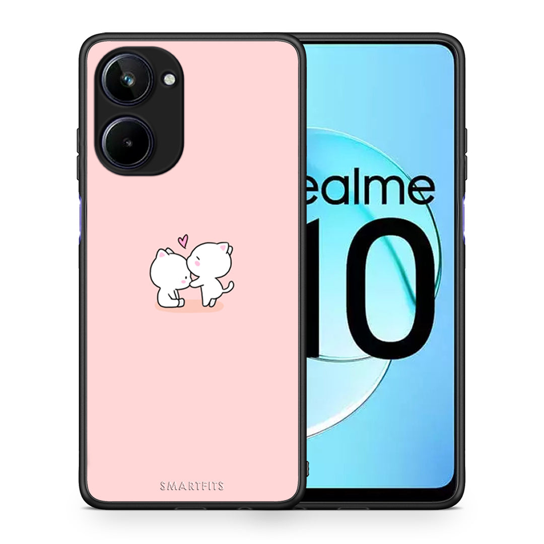 Θήκη Realme 10 Valentine Love από τη Smartfits με σχέδιο στο πίσω μέρος και μαύρο περίβλημα | Realme 10 Valentine Love Case with Colorful Back and Black Bezels