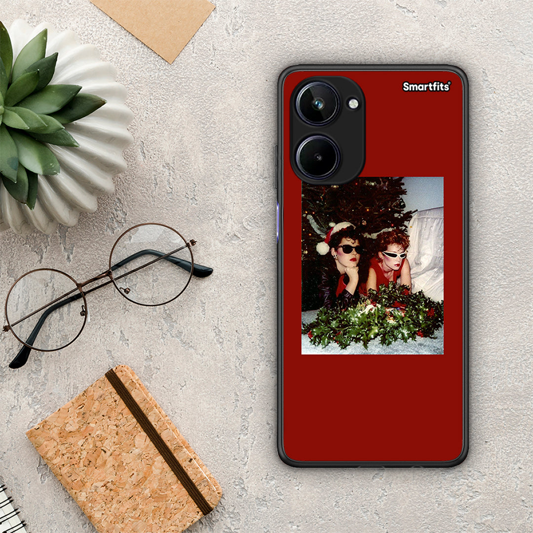 Θήκη Realme 10 Waiting For Xmas από τη Smartfits με σχέδιο στο πίσω μέρος και μαύρο περίβλημα | Realme 10 Waiting For Xmas Case with Colorful Back and Black Bezels