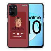 Thumbnail for Θήκη Realme 10 Xmas Alone Music από τη Smartfits με σχέδιο στο πίσω μέρος και μαύρο περίβλημα | Realme 10 Xmas Alone Music Case with Colorful Back and Black Bezels