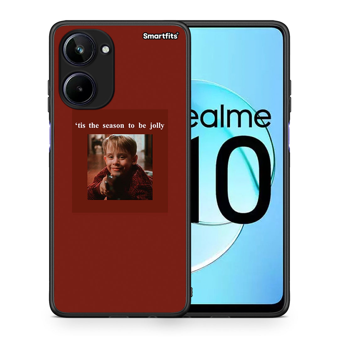 Θήκη Realme 10 Xmas Ultimate Spirit από τη Smartfits με σχέδιο στο πίσω μέρος και μαύρο περίβλημα | Realme 10 Xmas Ultimate Spirit Case with Colorful Back and Black Bezels